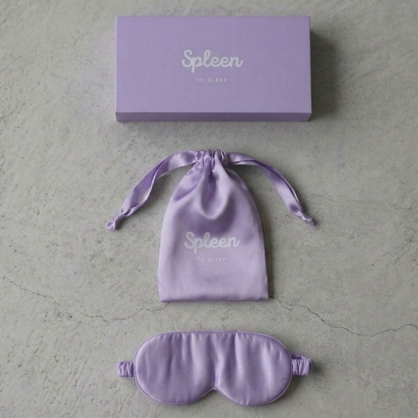 Spleen 3Dシルクアイマスク・サテン巾着袋セット -Evening Whisper-