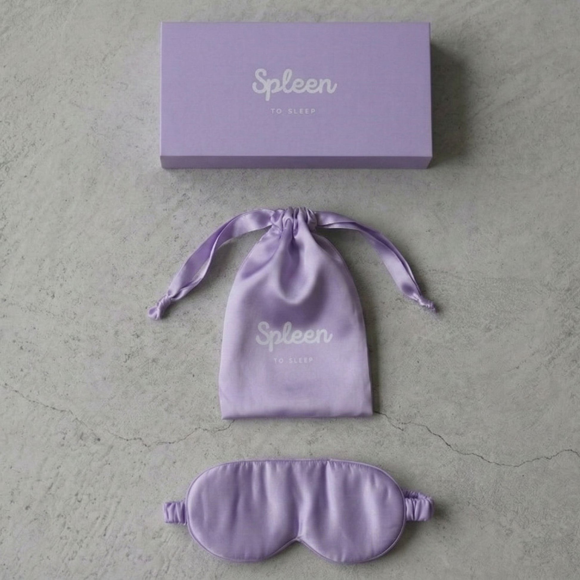 Spleen 3Dシルクアイマスク・サテン巾着袋セット -Evening Whisper-