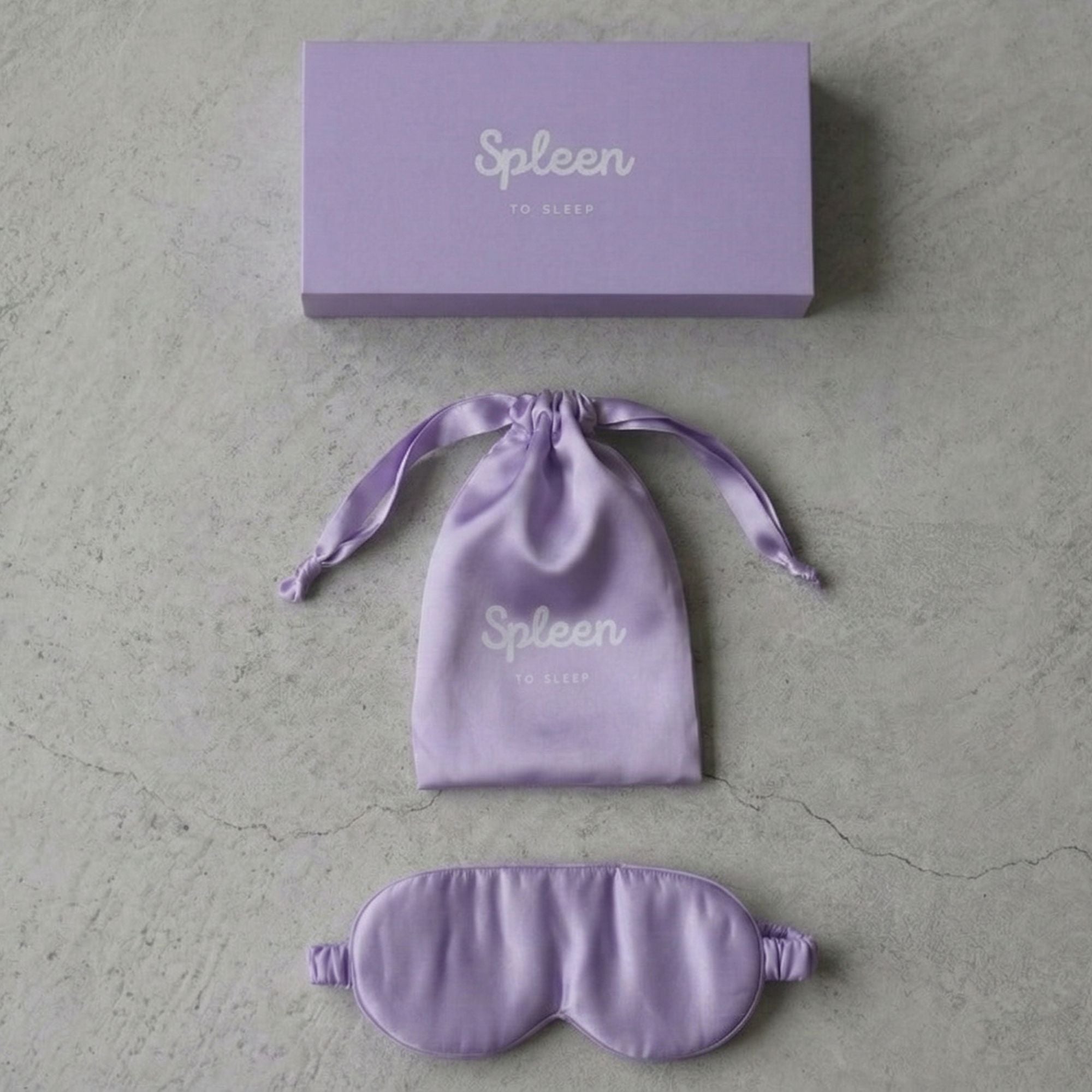 Spleen 3Dシルクアイマスク・サテン巾着袋セット -Evening Whisper-