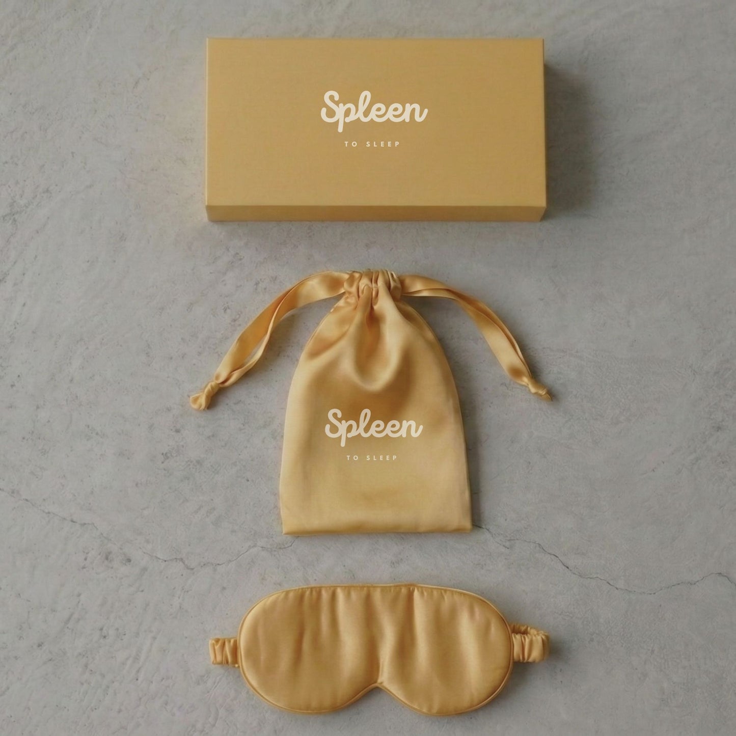Spleen 3Dシルクアイマスク・サテン巾着袋セット -Morning Glow-