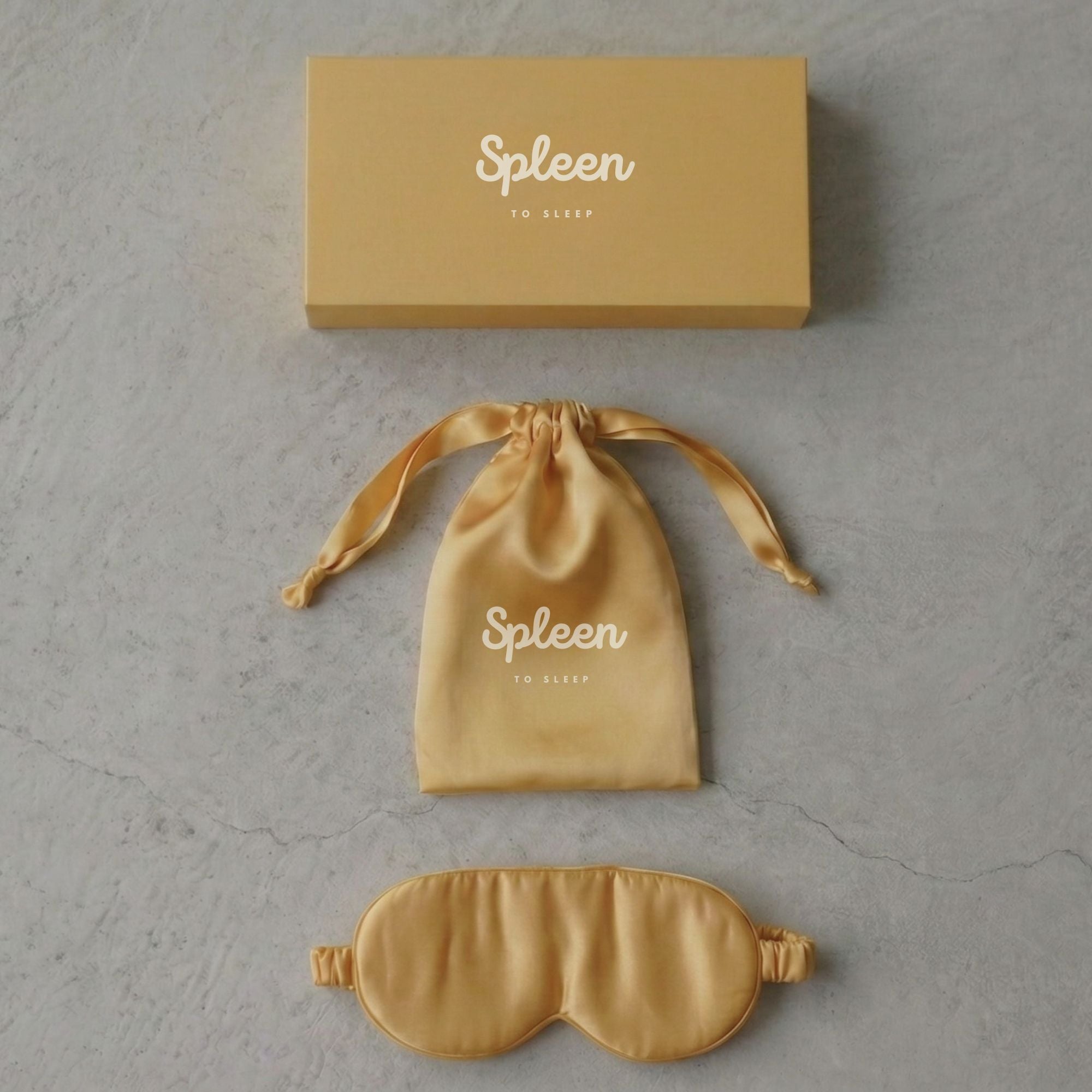 Spleen 3Dシルクアイマスク・サテン巾着袋セット -Morning Glow-